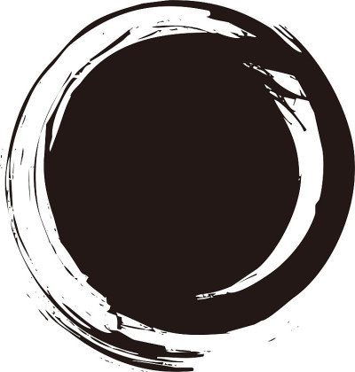 用画笔画的黑色圆圈