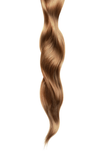 Brown shiny hair on white background, isolated