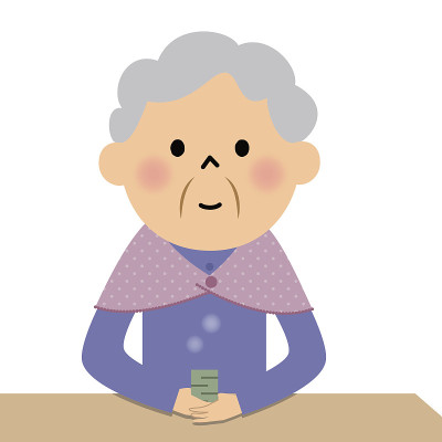 女老年人喝茶