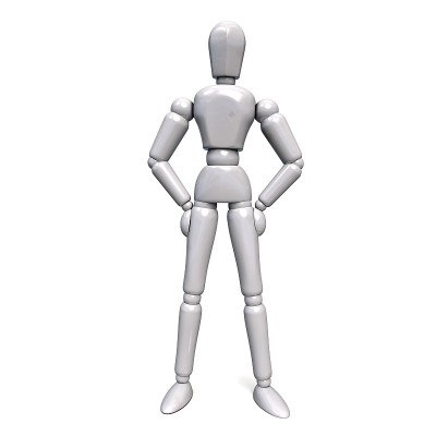 Cyborg在白色