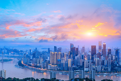 重庆的建筑风景和城市天际线