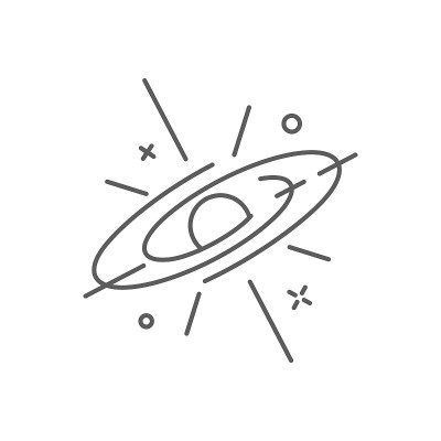 超新星图标，太空标志轮廓风格