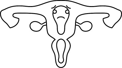 插图一个可爱的子宫轮廓