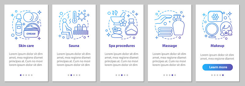 Body care services app screen