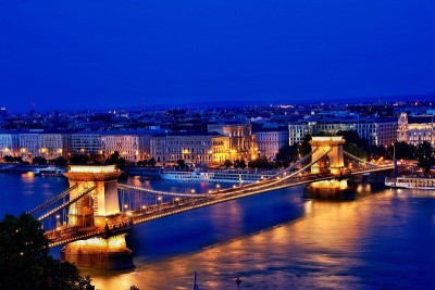 Széchenyi铁链桥夜景