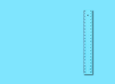 科学和教育-塑料蓝色学校统治者孤立蓝色