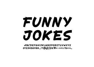 漫画手写体、手写体、书法草体、手绘漫画字体
