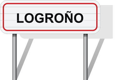 欢迎来到Logroño西班牙路牌矢量