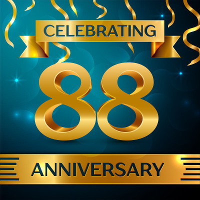 Realistic Eighty eight Years Anniversary Celebrati