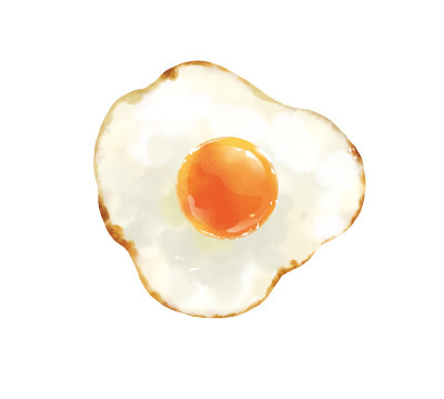 一个真实的煎蛋的剪贴画