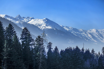 美丽的sonmarg在冬天，sonmarg，克什米尔