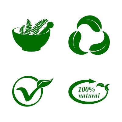 Herbal medicine set icons isolated on white. Stenc