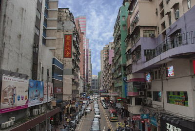 香港九龙繁忙的街道