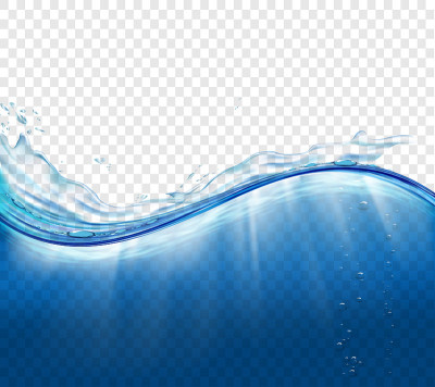 有波浪和水花的水面。