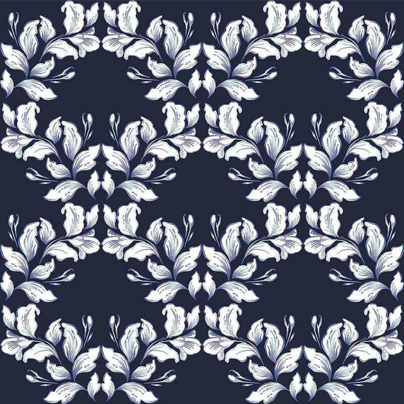 Vintage baroque pattern seamless vector in classic