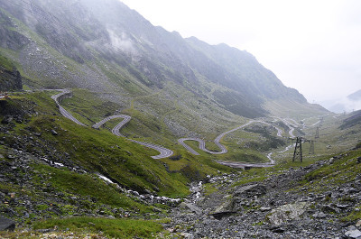 罗马尼亚喀尔巴阡的transagarasan山路