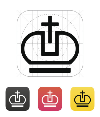 Crown Pope icons. Vector illustration.