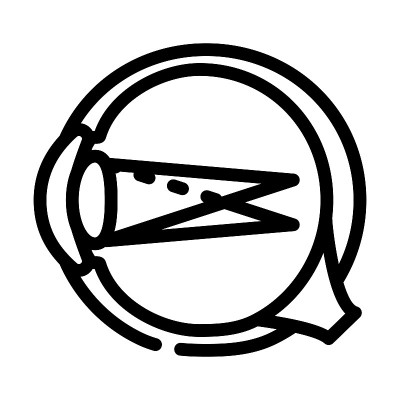 散光眼科线图标矢量插图