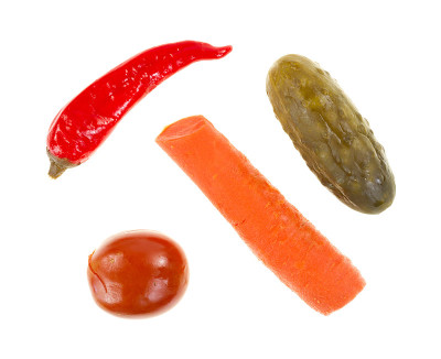 白底上的泡菜