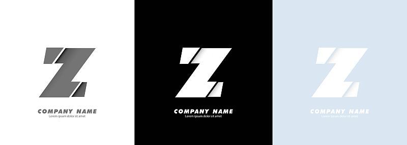抽象艺术字母Z标志。破碎的设计。向量EPS 10。在白色背景上隔离