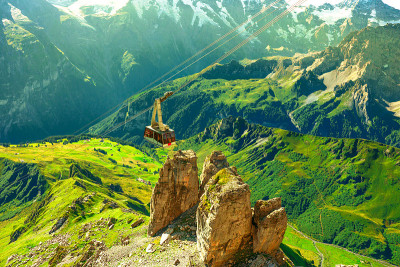 缆车Murren Birg Schilthorn