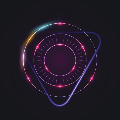 发光的科幻界面HUD元素