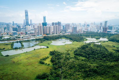 中国深圳美丽的天际线景观