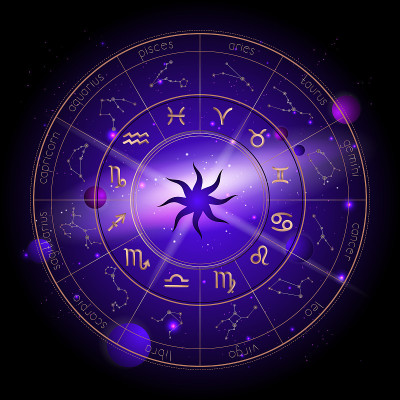 Vector illustration of Horoscope circle, Zodiac si