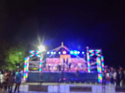抽象模糊音乐秀。