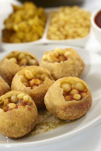 Panipuri, Golgappe，聊天食物，印度