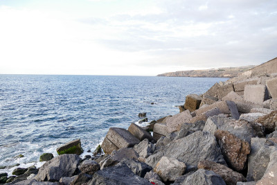 特内里费岛的海洋海岸景观