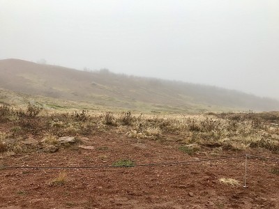 在一个多云的下午，冰岛地热间歇泉地区丰富多彩的户外秋景，在Bláskógabyggð上的黄金圈(雷克