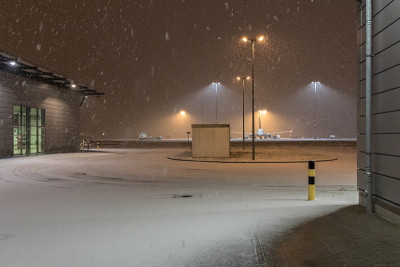 Schönefeld柏林机场在大雪期间