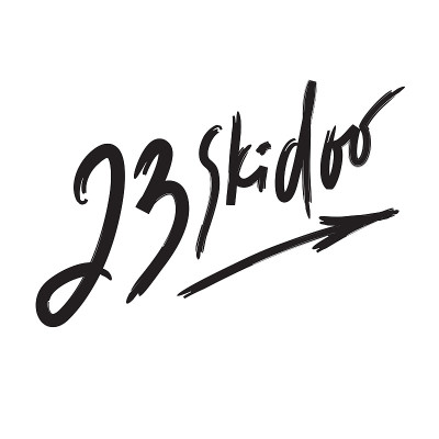 23 skidoo -激励励志名言。手绘字体。青年俚语、习语。打印励志海报，t恤，袋子，杯子，卡片，