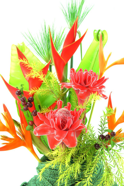 插花与热带花卉。