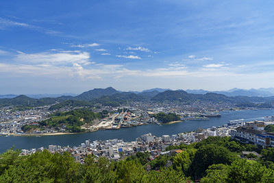 [广岛]从仙越寺公园看到的尾道风光