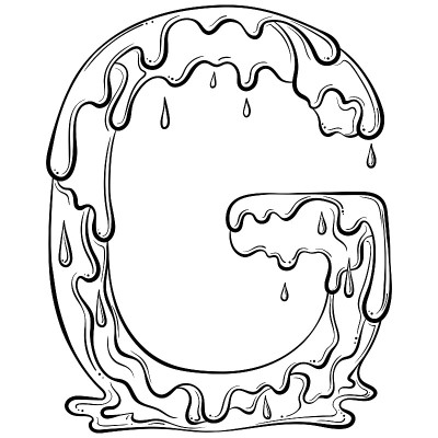 字母G带流滴