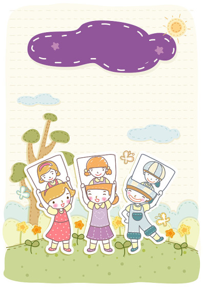 Children Clip Art vector design illustration templ