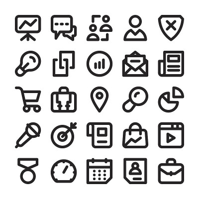 Seo和数字营销线向量图标2