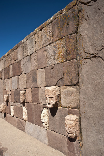 在Tiwanaku, Altiplano, Titicaca地区，玻利维亚