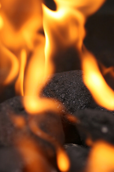 煤着火了