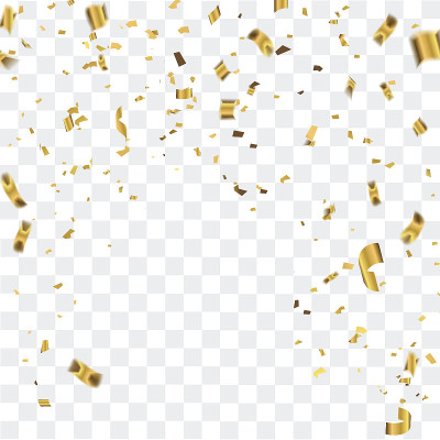 黄金纸屑庆祝