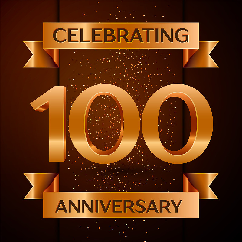 Realistic Hundred Years Anniversary Celebration de