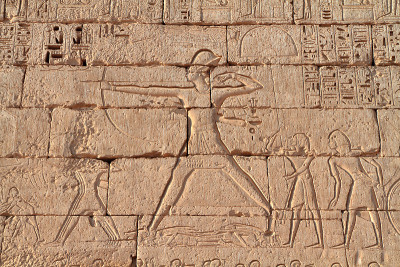 战争场景，Medinet Habu，底班墓地，卢克索，埃及