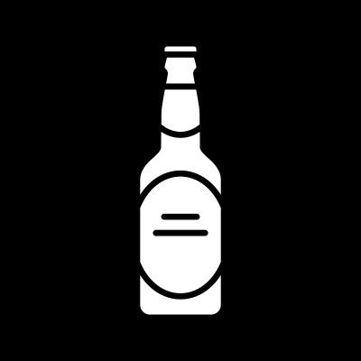 啤酒杯暗色模式字形图标