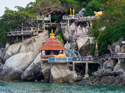 Wat Khao ' s佛教寺庙。