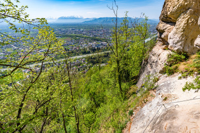 攀登布雷根茨的via ferrata