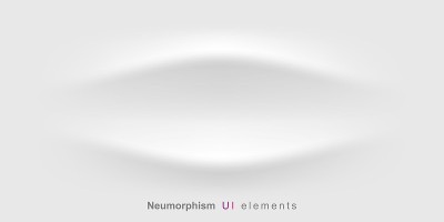 手机应用的用户界面元素。Neumorphism UI UX图标设置。