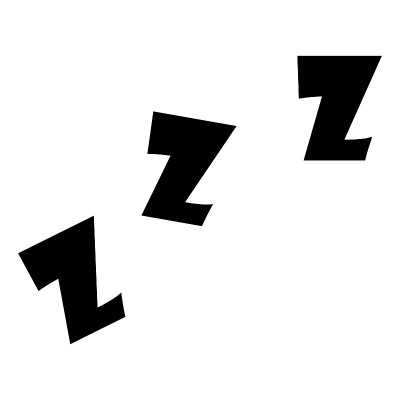 打鼾声。象征睡眠、打鼾、休息。说明黑色文本