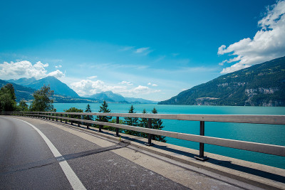 美丽的湖滨路风景